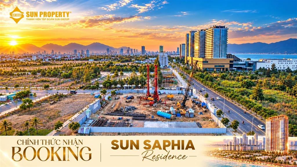 Nhận booking căn hộ mặt biển võ nguyên giáp  sun saphia residence