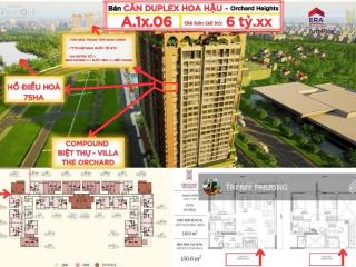 Orchard heights  tt 2 tỷ 4 công chứng ngay căn duplex thông cao 2 tầng, 3pn, rộng 150m2, view hồ