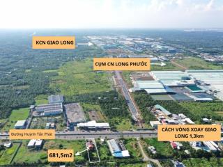 Đất mặt tiền đường huỳnh tấn phát, gần vòng xoay giao long