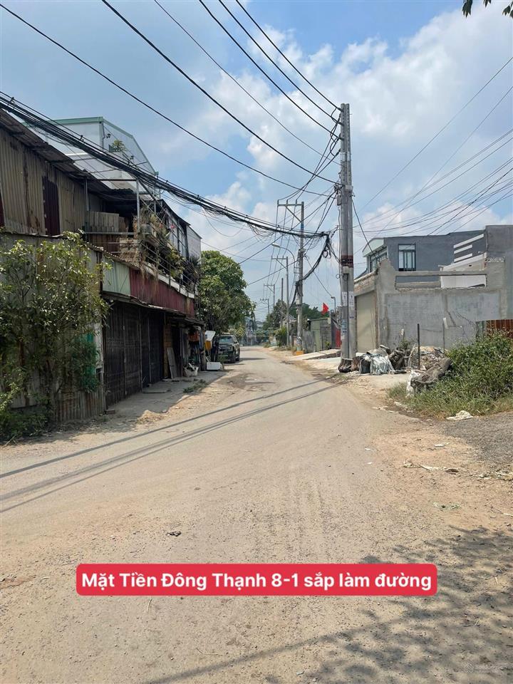 Bán đất mặt tiền đông thạnh 81, sát quận 12, 98,2m, ngang 5m, giá 4,35 tỷ