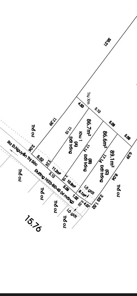 Đất bà điểm gần nguyễn thị sóc, ngang 5m, đường ô tô, sổ riêng, giá 4,25 tỷ
