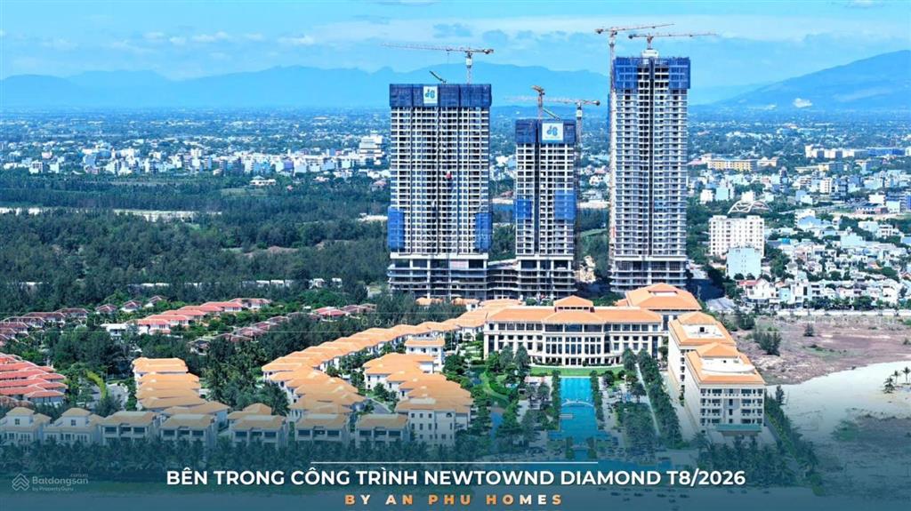 Căn góc 2 mặt tiền trực diện biển newtown diamond 3pn