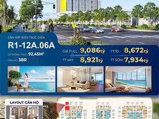 Căn góc 2 mặt tiền trực diện biển newtown diamond 3pn