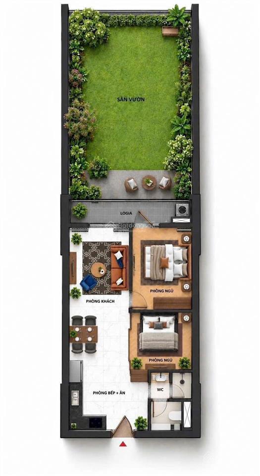 F2 fours tower căn hộ 2pn sân vườn, chỉ 27,4 triệu/m!