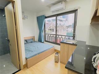 Hot! tòa chdv 65m2*5t p trung kính,ô tô 30m,ngõ thông,2 thoáng,sổ vuông,pccc,dòng tiền 50tr/tháng