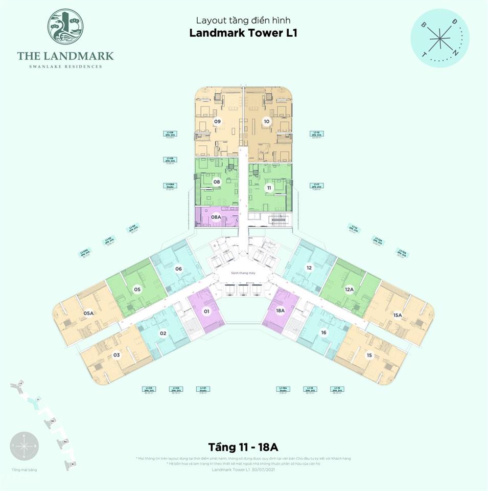 Bán căn hộ 3 phòng ngủ toà landmark, ecopark view công viên hồ thiên nga