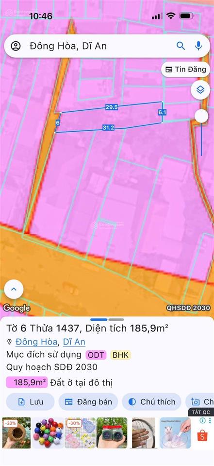 Bán lỗ trả nợ ngân hàng đất hẻm diện tích lớn cách mt 30m