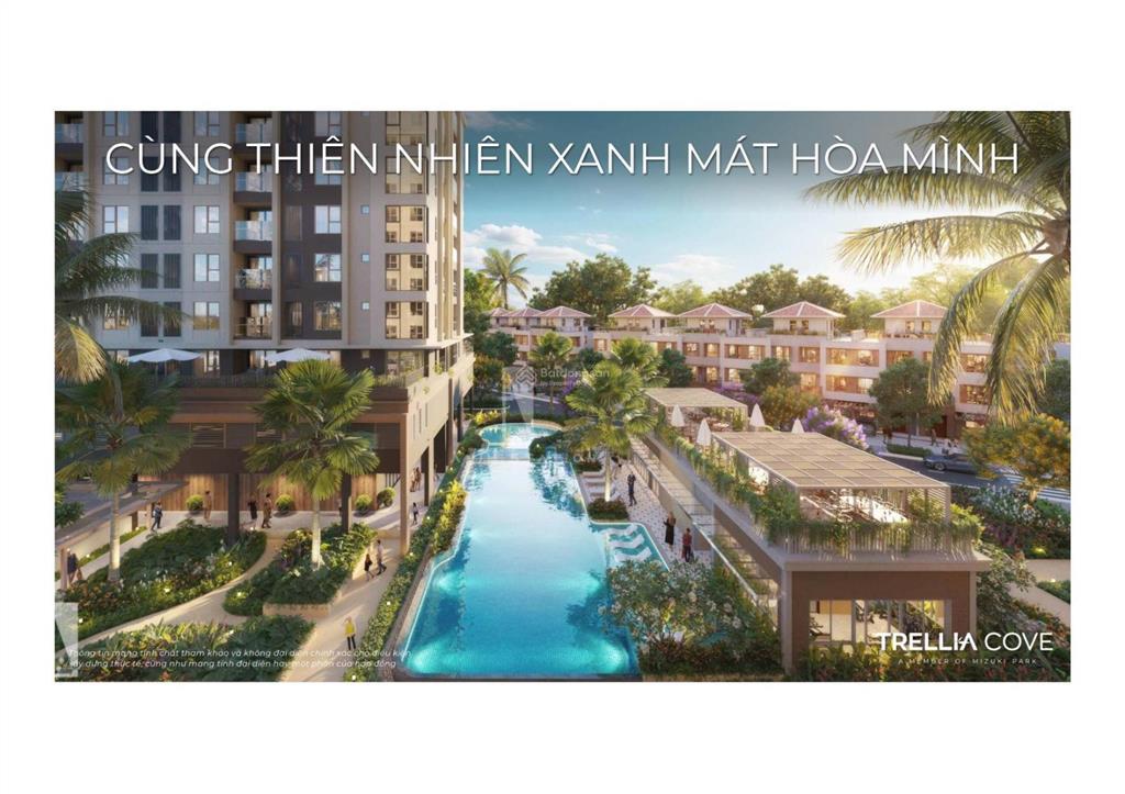 Căn 2pn 2wc giá tốt trellia cove thuộc kđt mizuki park 26ha  giá có vat là 4,9 tỷ  ck 12,5%