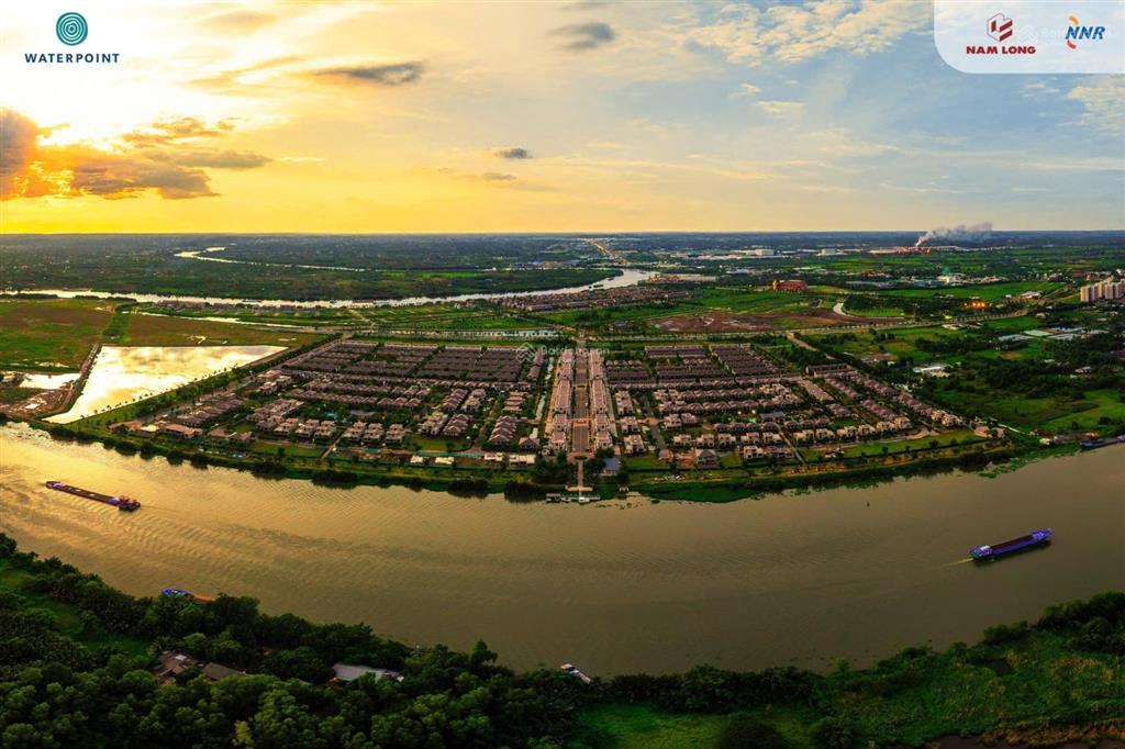 Biệt thự sông cuối cùng 1.301m2  kđt waterpoint 355ha  3 mặt sông vàm cỏ đông
