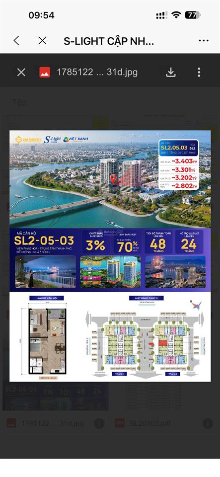 Có hộ khẩu tại tp đáng sống ở slight tower, chỉ 2,802 tỷ, 59m2 tại nguyễn đình thi, đà nẵng