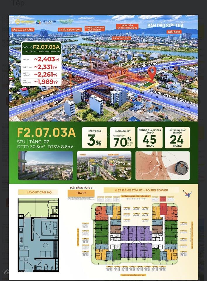 Chỉ 1,989 tỷ, quý khách hàng sở hữu căn hộ từ vị trí đến tiện ích khó tin tại tp đà nẵng