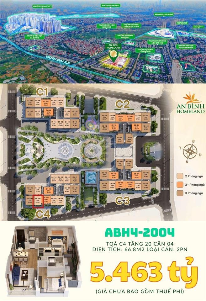 Bán căn an bình homeland bao thuế phí đã vào 30%