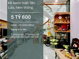 5ty6 2 tầng, 60m2 full nội thất mới đẹp, 3pn, chiến lược mã lò cạnh tên lửa aeon mall