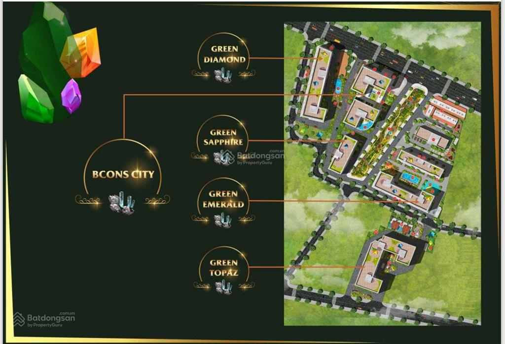 Cho thuê căn hộ 52m2, 2pn, 2wc chung cư bcons green topaz  chỉ 5,5 triệu/tháng