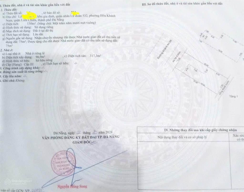 Bán nhà 3 tầng khu vực liên chiểu