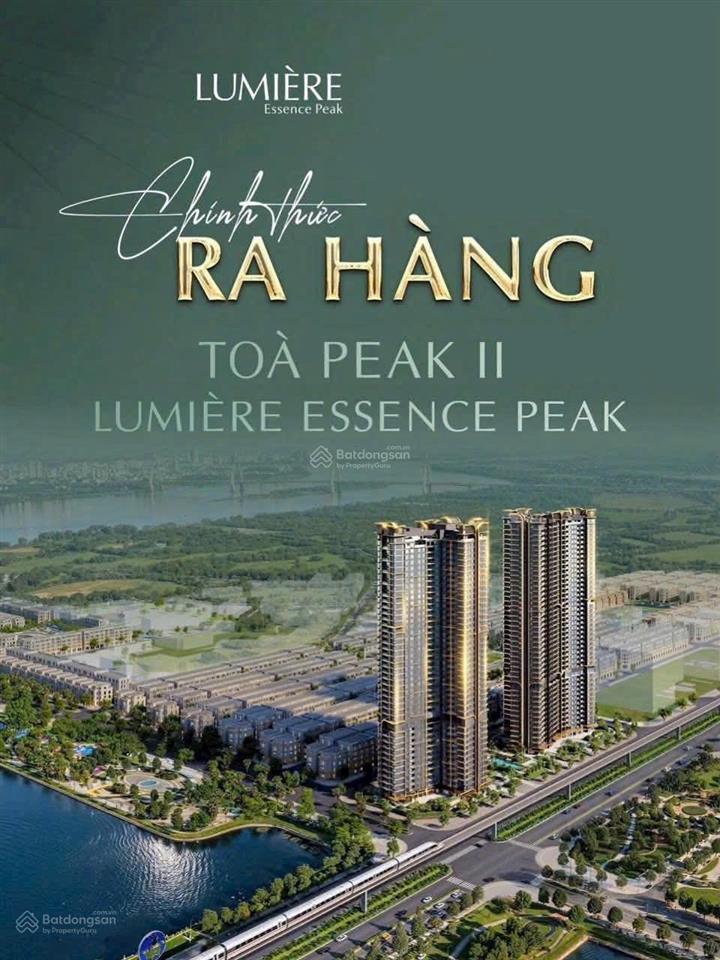 Bán 69,9m căn chung cư lumiere essence peak giá chủ đầu tư view hồ thoáng mát