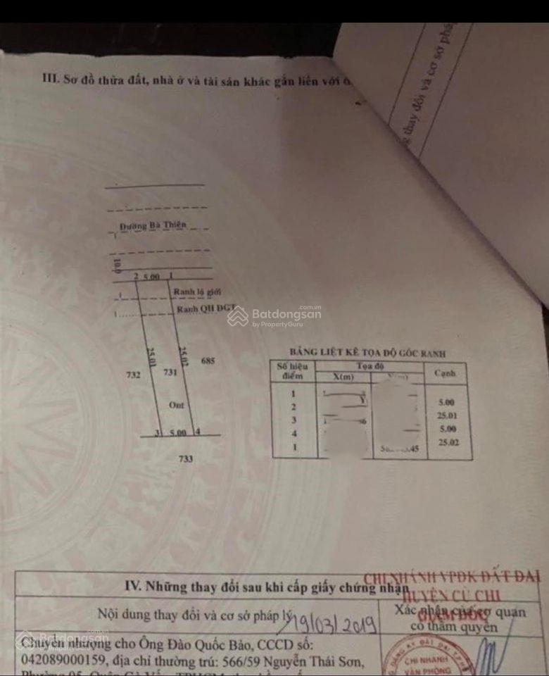Cần bán gấp lô đất tại võ văn bích , bình mỹ , củ chi chỉ 500 triệu , sổ hồng riêng