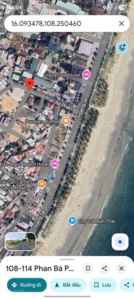 Bán đất mặt tiền đi bộ vài bước chân ra biển  đường phan bá phiến trục thông biển