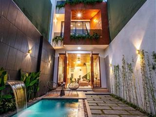 Nhà 3 tầng mặt tiền đường 7,5m lề 4m, cách biển 300m. 125m2, full nội thất cao cấp, sẵn sổ