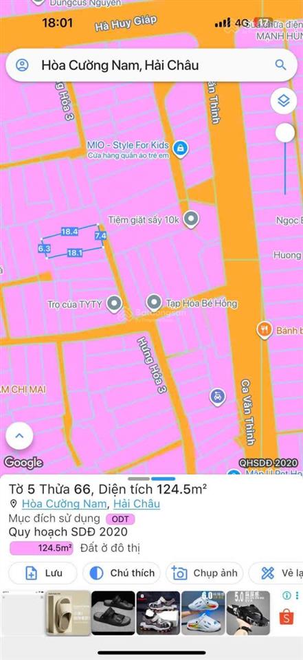 Chính chủ bán lô đất kiêt núi thành, hòa cường nam, hải châu