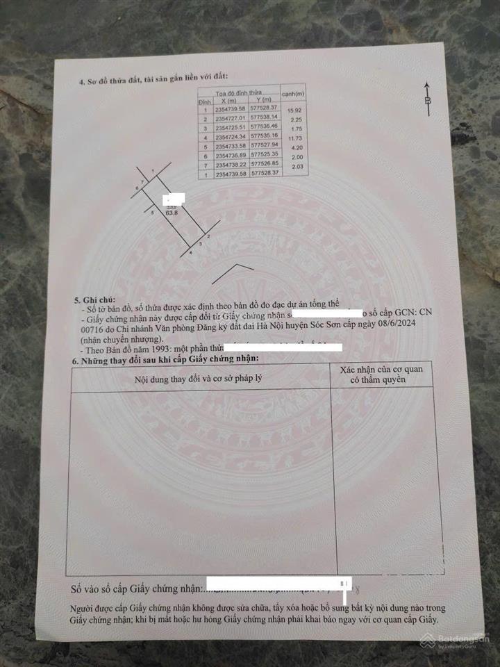 Bán đất 68m2 tại thôn lập trí, xã minh trí, huyện sóc sơn, giá thỏa thuận