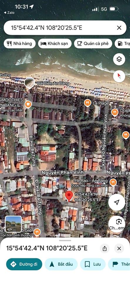 Siêu phẩm hội an sát biển an bàng ban đât tăng nhà câp4 139m ngan 6,5m đươg bt 3m gia chi 7t3