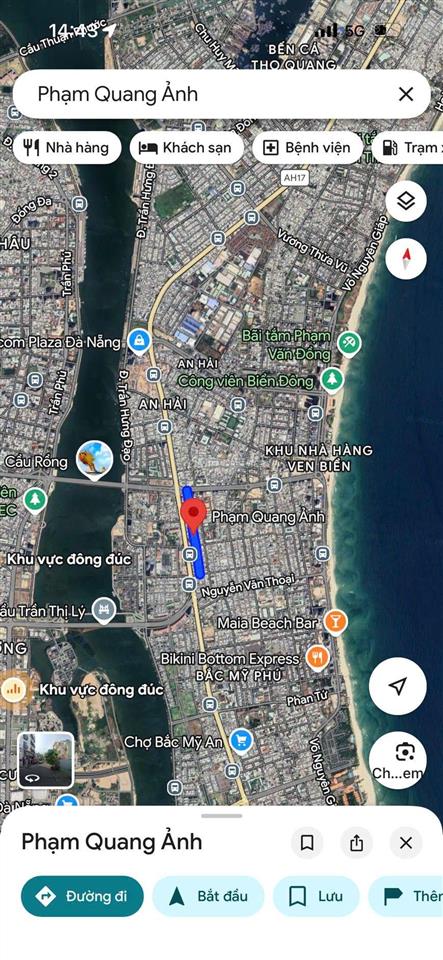 Villa mt phạm quang ảnh  sơn trà  đà nẵng 120m dtien 65tr/thang gồm 4tang 68pn giá chi 17t8