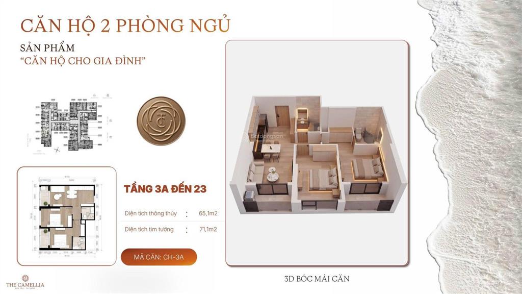 Căn ngoại giao studio chỉ 1,98tỷ(đã vat+ kpbt)căn hộ the camellia ngay đường lê đức thọ sát biển