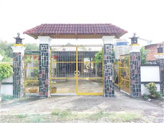 Nhà ở rộng rãi, thoáng mát, có sân vườn trước và sau.