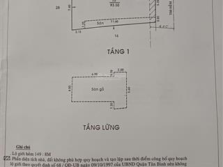 Bán nhà riêng tại 149/xx, lũy bán bích, 11 tỷ vnd, 87,25m2, 10pn, 10wc (đang cho thuê trọ)