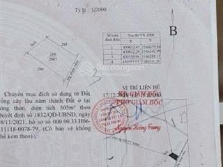 Bán gấp cắt lỗ lô đất ngang rộng, 2665 m2 trong đó có 800 m thổ cư.
