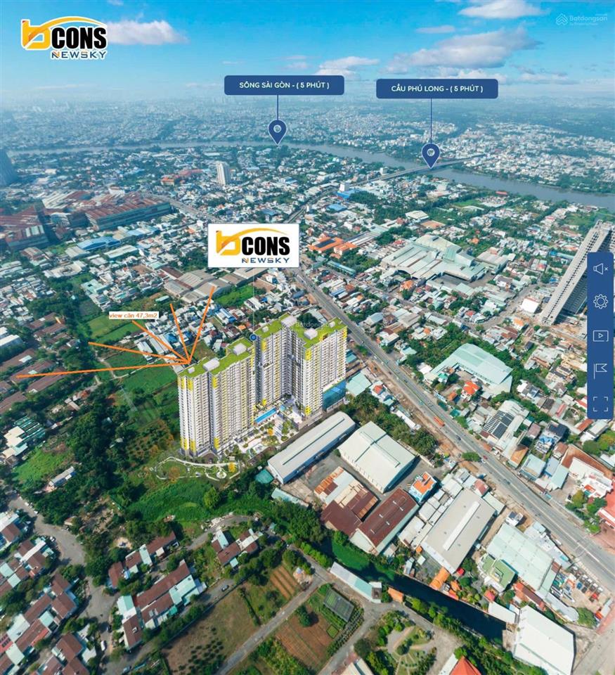 Căn vip đặc biệt 47,3m2, giá 2,4 tỷ (2pn1wc) view nhìn quận 1. được tặng 75 triệu và 1 xe máy điện