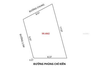Em chính chủ bán đất mặt đường phùng chí kiên ( đối diện chung cư bảo sơn ) . s 99,4m2 , mt  8,4m