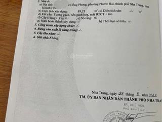 Bán nhà hẻm đường lê hồng phong vùng lỗi của thành phố nha trang giá tốt