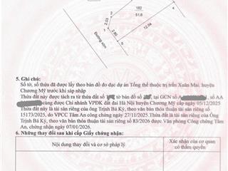 Nóng lô đất thị trấn xuân mai, lô góc 2 mặt tiền, s 51,6m2, đón sóng ql6 mở rộng 60m tuyến metro 2