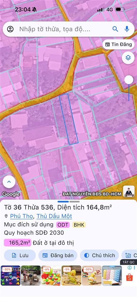 Đất nền vị trí tốt trung tâm thủ dầu một