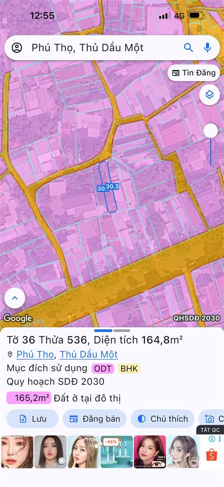 Đất nền trung tâm thành phố thủ dầu 1