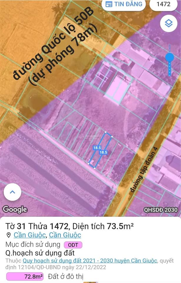 Đất nền bán gấp tại tập đoàn 4, 1,6 tỷ, 73 m2