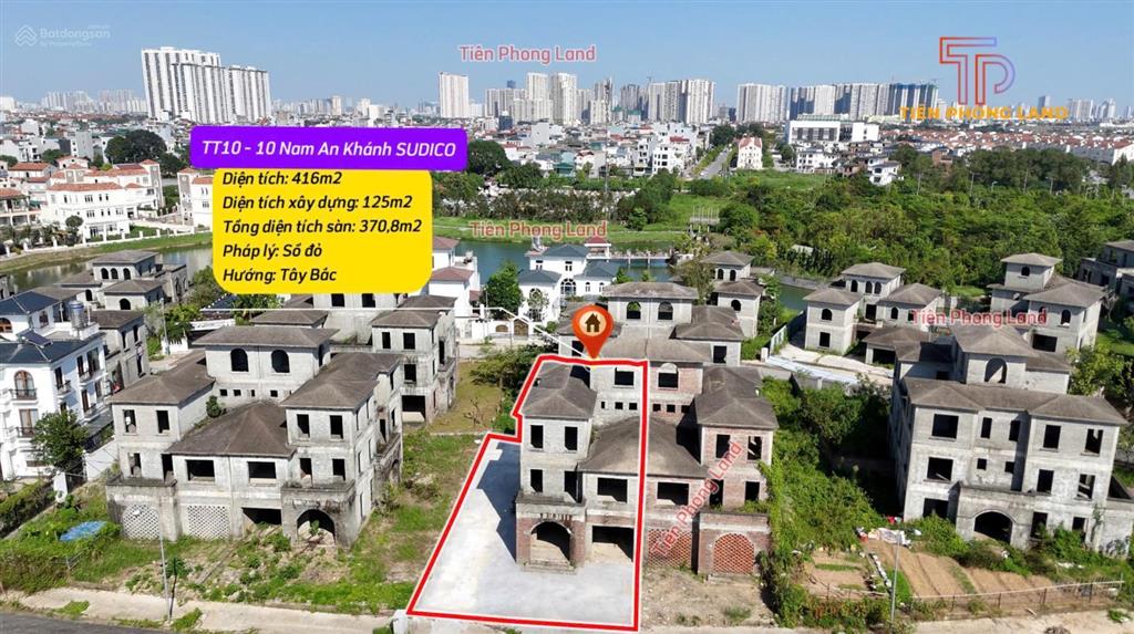 Chính chủ gửi bán biệt thự song lập tại kđt nam an khánh, diện tích 416,3m2 sẵn sổ sang tên