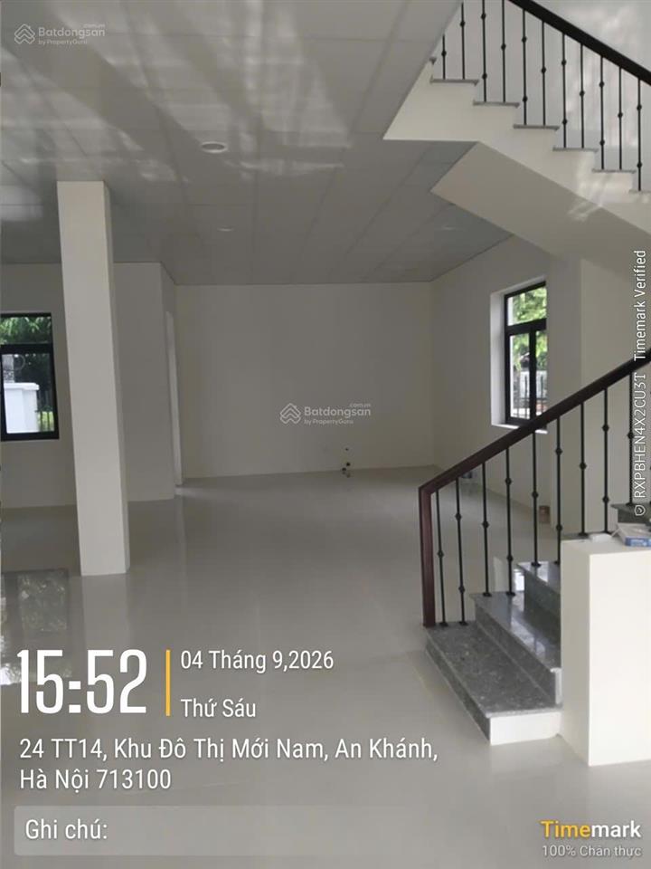 Cho thuê biệt thự 310m2 mới hoàn thiện tại kđt nam an khánh, xã an khánh mới