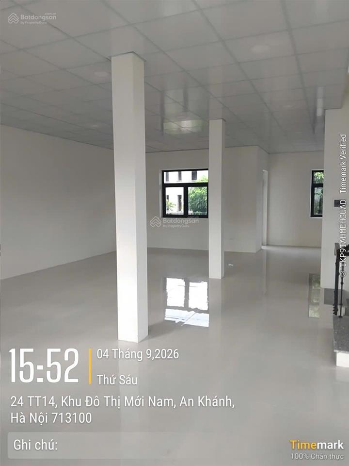 Cho thuê biệt thự 310m2 mới hoàn thiện tại kđt nam an khánh, xã an khánh mới