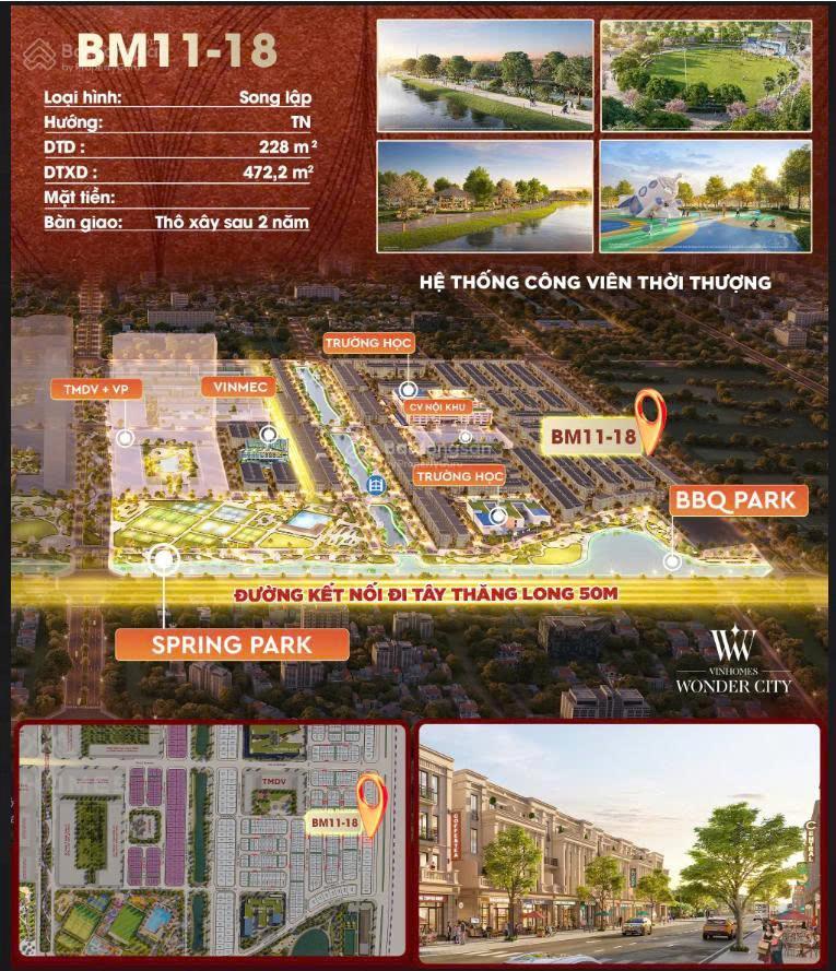 Bán biệt thự song lập 228m2,vin đan phượng, tặng sân vườn 60m sau nhà,căn ký mới cđt 39 tỷ