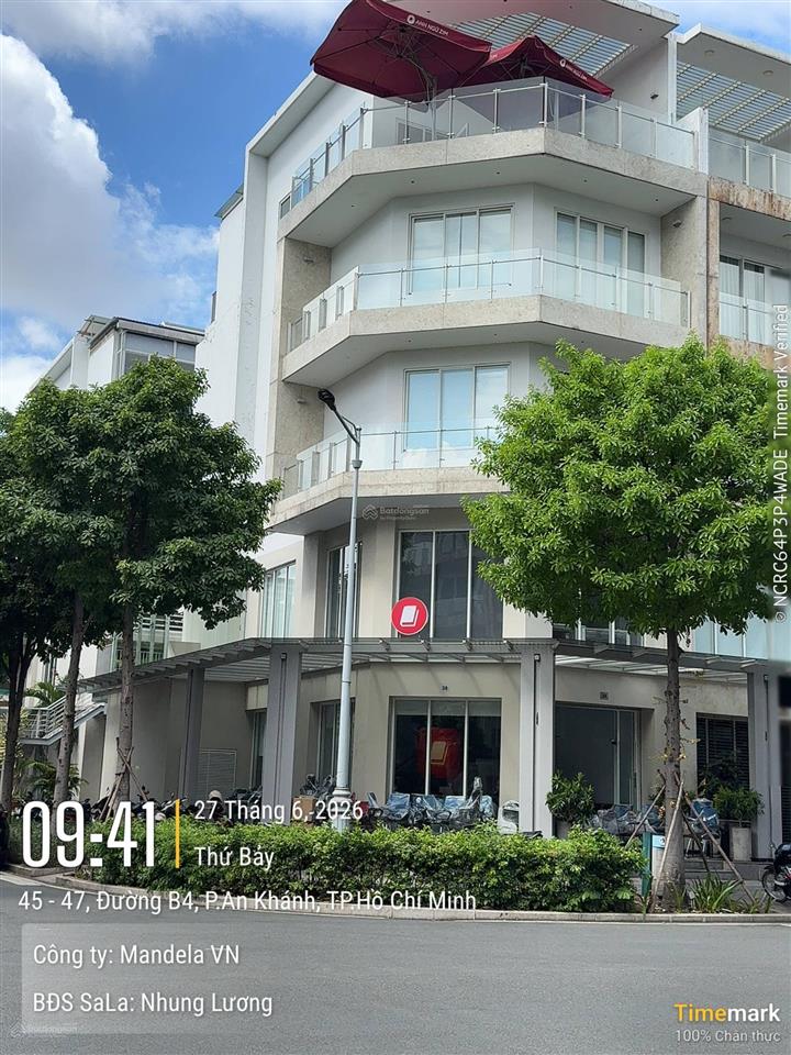 Cho thuê mặt bằng (shophouse) căn góc 3 mặt tiền sala, 5 tầng và 1 hầm, 560m2, có thang máy