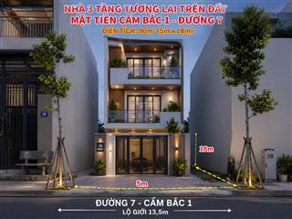 Chủ ngộp bank gấp bán giảm sâu bán nhanh đất đường cẩm bắc 1 đối diện biệt thự chỉ 6 đồng