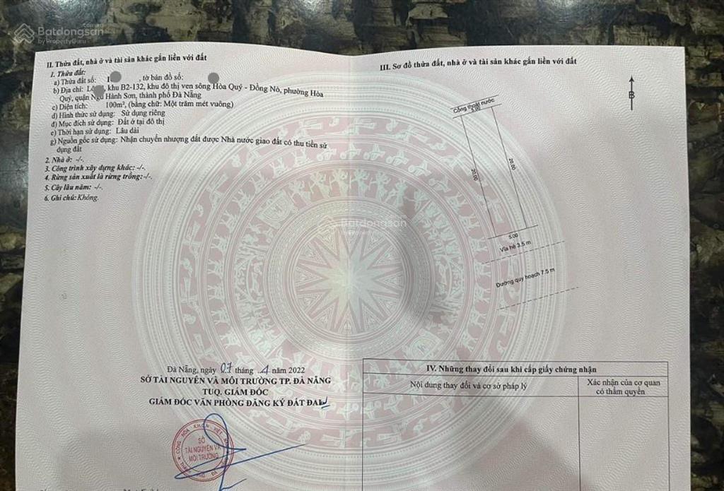 Cô nhi kẹt tiền bán đất nam hòa xuân khu đầm sen b2.132 đường 7m5 giá 4 tỷ không thương lượng