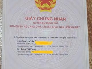 Bán đất tại ql 15a xã thiết ống, 530 triệu, 125m2, mặt tiền 5m, ql 15a 7m, view đẹp