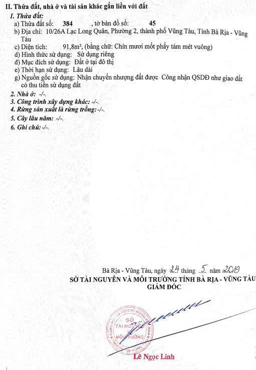 Bán đất 92m2, nở hậu, sổ đỏ chính chủ