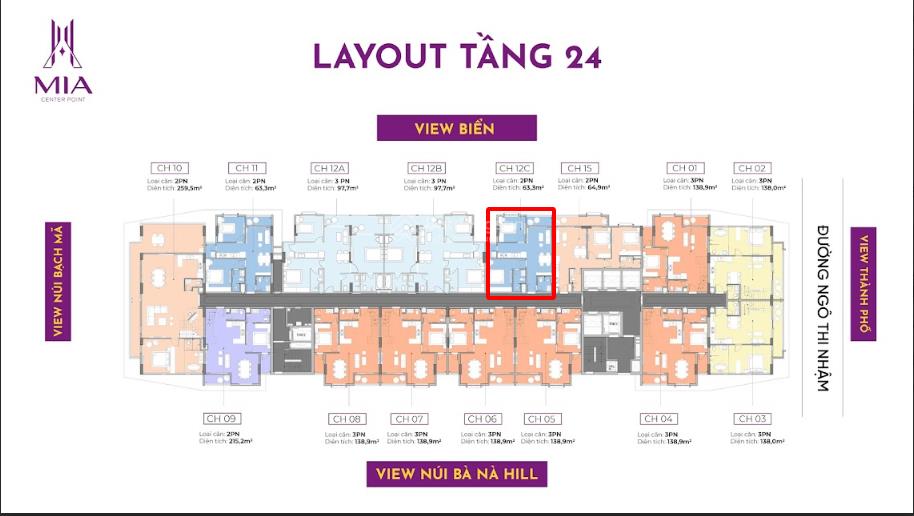 Căn 2pn 63,3m2 2 tỷ 9 cuối cho anh chị chủ hữu duyên tại mia center point tháng sau vào ở luôn ạ!