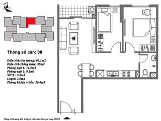 Chính chủ sẵn sổ cần bán căn 55 m2, tòa m7, chung cư mipec kiến hưng