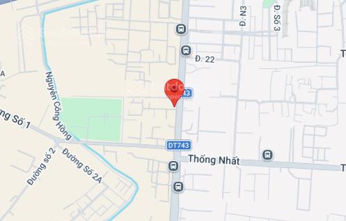 Cần bán đất mặt tiền đt743 thành phố dĩ an